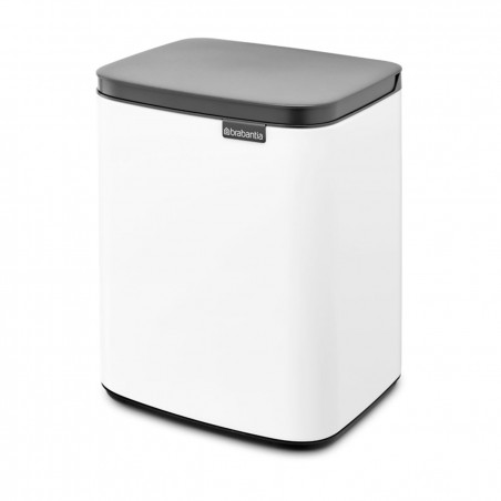 Cos de gunoi Brabantia Bo Small 1006627, 7 L, Deschidere lina si silentioasa, Baza antiderapanta, Alb