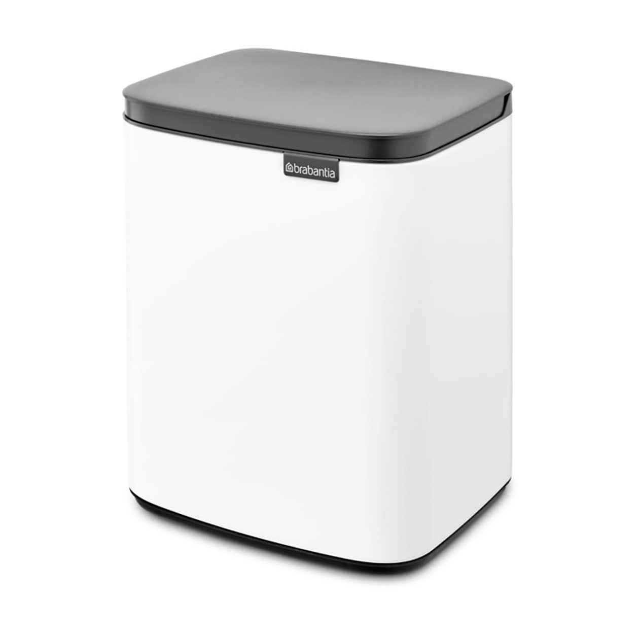 Кош за боклук Brabantia Bo Small 1006627, 7 л, Плавно и безшумно отваряне, Противоплъзгаща основа, Бял