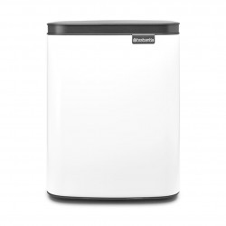 Кош за боклук Brabantia Bo Small 1006627, 7 л, Плавно и безшумно отваряне, Противоплъзгаща основа, Бял