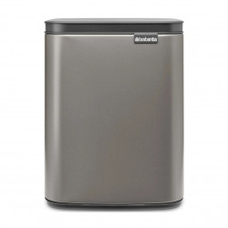 Κάδος Brabantia Bo Small 1006628, 7 L, Ομαλό και αθόρυβο άνοιγμα, Αντιολισθητική βάση, Γκρι