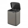 Κάδος Brabantia Bo Small 1006628, 7 L, Ομαλό και αθόρυβο άνοιγμα, Αντιολισθητική βάση, Γκρι