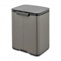 Κάδος Brabantia Bo Small 1006628, 7 L, Ομαλό και αθόρυβο άνοιγμα, Αντιολισθητική βάση, Γκρι