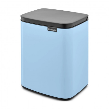 Cos de gunoi Brabantia Bo Small 1006631, 7 L, Deschidere lina si silențioasa, Baza antiderapanta, Albastru deschis