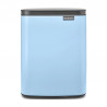 Кош за боклук Brabantia Bo Small 1006631, 7 л, Плавно и безшумно отваряне, Противоплъзгаща основа, Светлосин