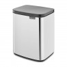 Cos de gunoi Brabantia Bo Small 1006630, 7 L, Deschidere lina si silentioasa, Baza antiderapanta, Inox