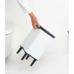 Κάδος Brabantia Bo Small Hi 1006643, 7 L, Ανυψωμένος, Ομαλό και αθόρυβο άνοιγμα, Αντιολισθητική βάση, Λευκό