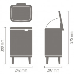 Кош за смет Brabantia Bo Small Hi 7L, White