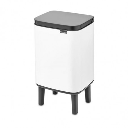 Κάδος Brabantia Bo Small Hi 1006639, 4 L, Ανυψωμένος, Ομαλό και αθόρυβο άνοιγμα, Αντιολισθητική βάση, Λευκό