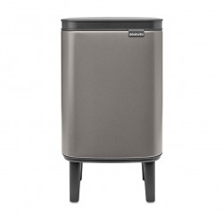 Cos de gunoi Brabantia Bo Small Hi 1006640, 4 L, Ridicat, Deschidere lina si silentioasa, Baza antiderapanta, Gri