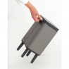 Кош за боклук Brabantia Bo Small Hi 1006640, 4 л, Повдигнат, Плавно и безшумно отваряне, Противоплъзгаща основа, Сив