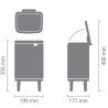 Cos de gunoi Brabantia Bo Small Hi 1006640, 4 L, Ridicat, Deschidere lina si silentioasa, Baza antiderapanta, Gri