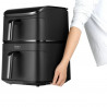 Cosori CAF-DC121 Turbo Tower Διπλή φριτέζα ζεστού αέρα, 2630W, 4.3/6.5 L, 7 προγράμματα, 30-230C, έλεγχος αφής, χρονοδιακόπτης, κρύοι τοίχοι, μαύρο