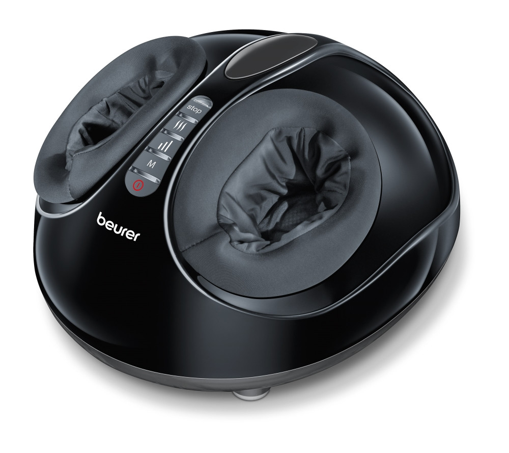 Шиацу масажор Beurer FM 90, 48W, Въздушна компресия, Рефлексотерапия, 24 глави, 3 програми, До 46 №, Черен