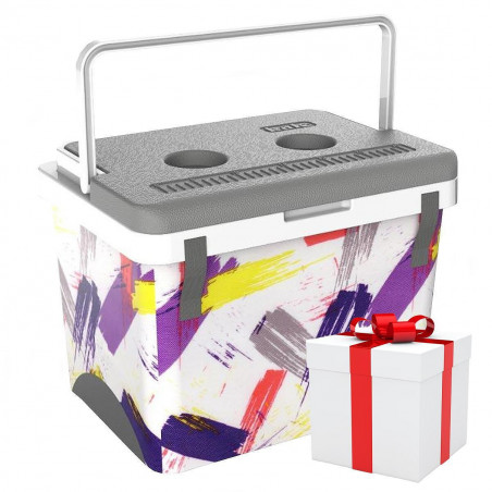 Lada frigorifica Kale Termos 77758, 20 L, Izolatie poliuretanica, Maner, 2 suporturi pahare, Multicolor