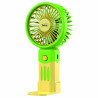 Rosberg R51760M Portable Handheld Fan, USB, 2W, 3 Speeds, On/Off Button, Yellow/Green