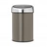 Brabantia Touch Bin 647215, 3 L, Ομαλό και αθόρυβο άνοιγμα, Επίτοιχη τοποθέτηση, Γκρι