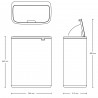 Brabantia Bo Touch 1001274 szemetes, 60 l, sima és csendes nyitás, nagy nyílás, ujjlenyomatmentes, fekete/matt
