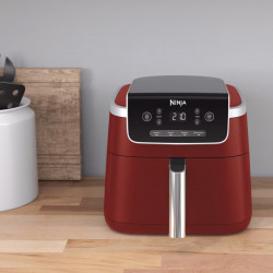 Ninja AF140EUCM PRO Hot Air Fryer, 1750W, 4.7 L, 40–240°C, 4 Programs, Timer, AirCrisp, Non-stick Coating, Burgundy