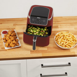 Ninja AF140EUCM PRO, 1750W, 4,7 l, 40-240C, 4 program, időzítő, AirCrisp, tapadásmentes bevonat, Bordeaux színben