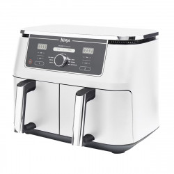 Friteuza dubla cu aer cald Ninja AF400EUWH, 2470W, 9.5 L, 6 programe, 40-240°C, Zone independente, Alb