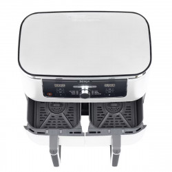 Ninja AF400EUWH διπλή φριτέζα θερμού αέρα, 2470W, 9,5 l, 6 προγράμματα, 40-240 C, ανεξάρτητες ζώνες, Λευκό