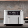 Фритюрник с горещ въздух Ninja AF400EU, 2470W, 9.5 л, 6 програми, 2 независими зони, Бял