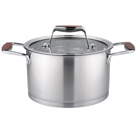 Oala Oliver Voltz OV51210P22 Berlin Premium Collection, 22 cm, 4.7 L, Otel inoxidabil 18/10, Inductie, Inox