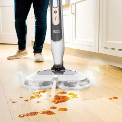 Парочистачка Shark Steam & Scrub S8201EU, 1120W, 0.35 л, 3 настройки, Чистене без химикали, 150 об/м, Steam Blaster, Бял