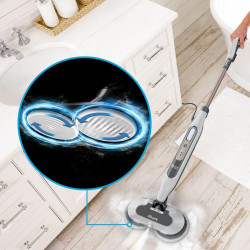 Gőztisztító Shark Steam & Scrub S8201EU, 1120W, 0,35 l, 3 fokozat, vegyszermentes tisztítás, 150 fordulat/perc, Steam Blaster, fehér színű