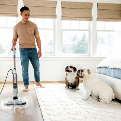 Gőztisztító Shark Steam & Scrub S8201EU, 1120W, 0,35 l, 3 fokozat, vegyszermentes tisztítás, 150 fordulat/perc, Steam Blaster, fehér színű