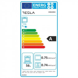 Aragaz electric combinat cu gaz Tesla CM6220SX, 8.1 kW, 56 L, Clasa A, 2 plite gaz, 2 plite electrice, Grill, 40-240°C, Inox