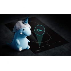 Εντοιχιζόμενη γυάλινη κεραμική εστία Tesla HV3201MB, 3300W, 9 επίπεδα, Χρονοδιακόπτης, Ένδειξη θερμής επιφάνειας, Κλείδωμα ασφαλείας για παιδιά, Μαύρο