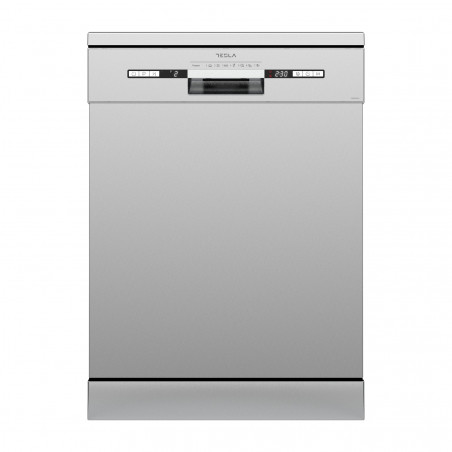 Masina de spalat vase Tesla WD661MX, 2100W, Clasa E, 7 programe, Start intarziat, Control electronic, Blat mobil, Incărcare pe jumatate, Inox
