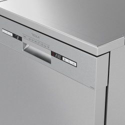 Masina de spalat vase Tesla WD661MX, 2100W, Clasa E, 7 programe, Start intarziat, Control electronic, Blat mobil, Incărcare pe jumatate, Inox