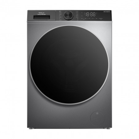 Пералня с предно зареждане Tesla WF91480TS, 1900W, 9 кг, 60 л, 14 програми, 1400 об/мин, Клас A, Steam Care, LED, Сребрист