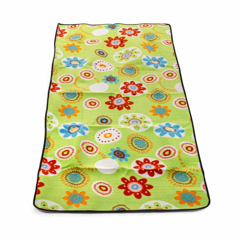 Patura pentru picnic Muhler 2 x 0,8 m, Bumbac perlat + polar, Verde