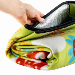 Patura pentru picnic Muhler 2 x 0,8 m, Bumbac perlat + polar, Verde