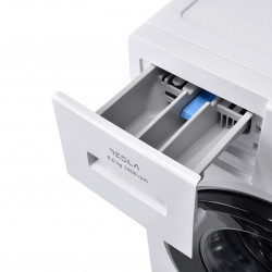 Masina de spalat cu incarcare frontala Tesla WF81430T, 2050W, 8 kg, 53 L, 16 programe, 1400 rpm, clasa A, Steam Care, LED, Alb