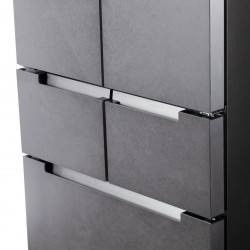 Frigider cu congelator Tesla RF4200FSNSGE, 436 L, Clasa E, 5 usi, Total No Frost, Display LED extern, 41 dB, Gri