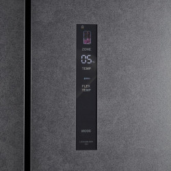 Хладилник с фризер Tesla RF4200FSNSGE, 436 л, Клас Е, 5 врати, Total No Frost, Външен LED дисплей, 41 dB, Сив