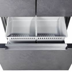 Frigider cu congelator Tesla RF4200FSNSGE, 436 L, Clasa E, 5 usi, Total No Frost, Display LED extern, 41 dB, Gri