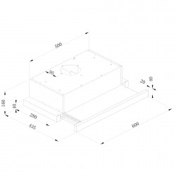 Tesla DT600AX, 120W, 2 μοτέρ, φίλτρο αλουμινίου, 350 m3/h, LED, Class D, Inox