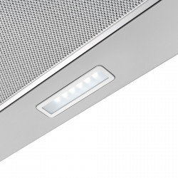 Hota telescopica Tesla DT600AX, 120W, 2 motoare, Filtru din aluminiu, 350 m³/h, LED, Clasa D, Inox