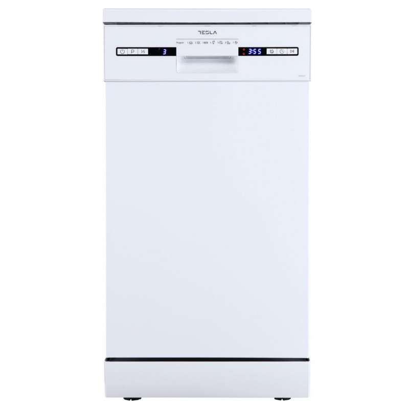 Masina de spalat vase Tesla WD461M, 44,8 cm, 9 seturi, 7 programe, Pornire inarziata, Incarcare la jumatate, Alb