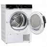 Uscator de rufe Tesla WT8H92M, 8 kg, 12 programe, Condensare cu pompa de caldura, LED, Protectie copii, Mod noapte, Alb/Negru