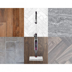 Shark S6003EU Steam Cleaner, 1200W, 0.35 L, 3 settings, Klick'n Flip technology, Steam Blaster, Dirt Grip pads, Gray/Purple