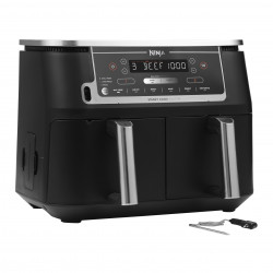 Двоен фритюрник с горещ въздух Ninja AF451EU, 2470W, 9.5 л, 6 програми, Независими зони, Синхронизация, Черен