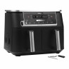 Friteuza dubla cu aer cald Ninja AF451EU, 2470W, 9.5L, 6 programe, Zone independente, Sincronizare, Negru