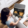 Ninja AF451EU Double Hot Air Fryer, 2470W, 9.5 L, 6 Programs, Independent Zones, Synchronization, Black