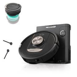 Ρομποτική ηλεκτρική σκούπα Shark PowerDetect RV2820VEEU, 650W, 0.3 l, 360 LiDAR, Αυτονομία έως 110 λεπτά, DirtDetect, Μαύρο